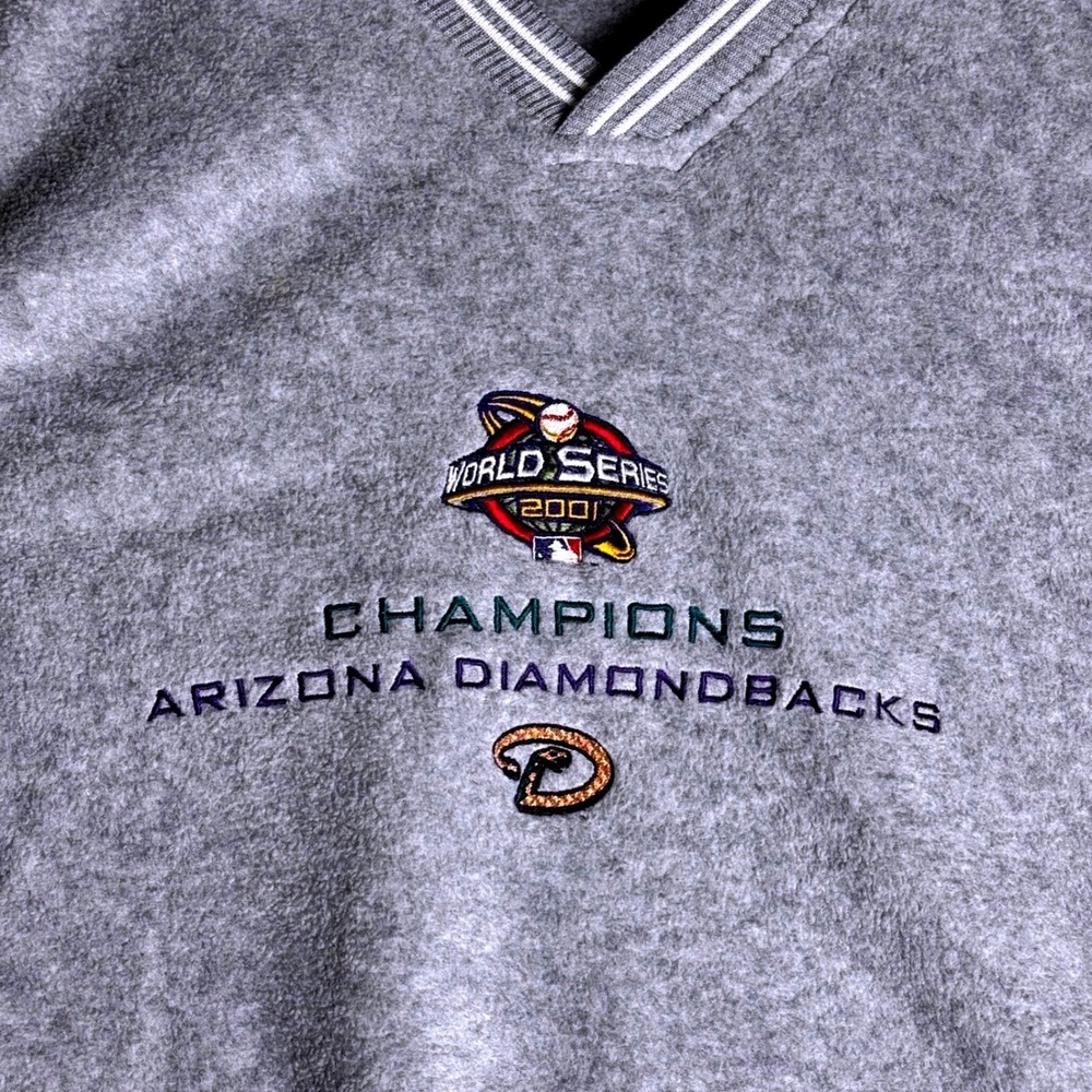 VTG Antigua Arizona‎ Diamondbacks 2001 World Series Champions Fleece Pullover L